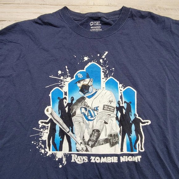Tampa Bay Rays Tee Shirt Adult Men's 2xl Zombie Night Short Sleeve T Shirt XXL - Picture 1 of 6